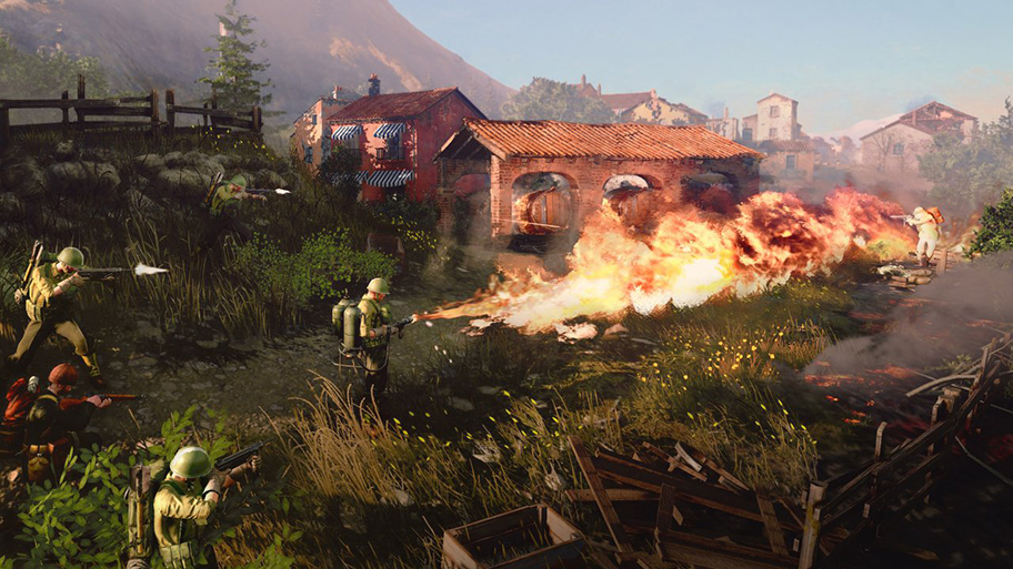 A gameplay sequence from Company of Heroes 3