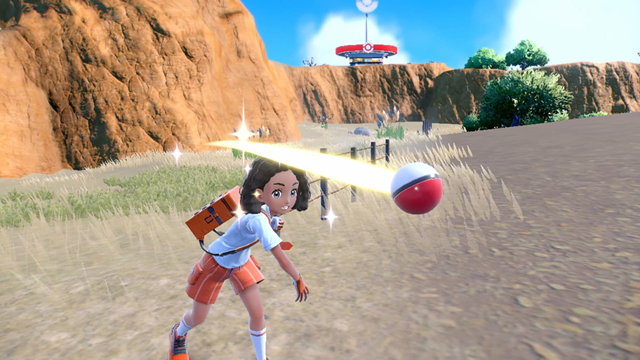 A gameplay sequence from Pokémon Scarlet and Violet