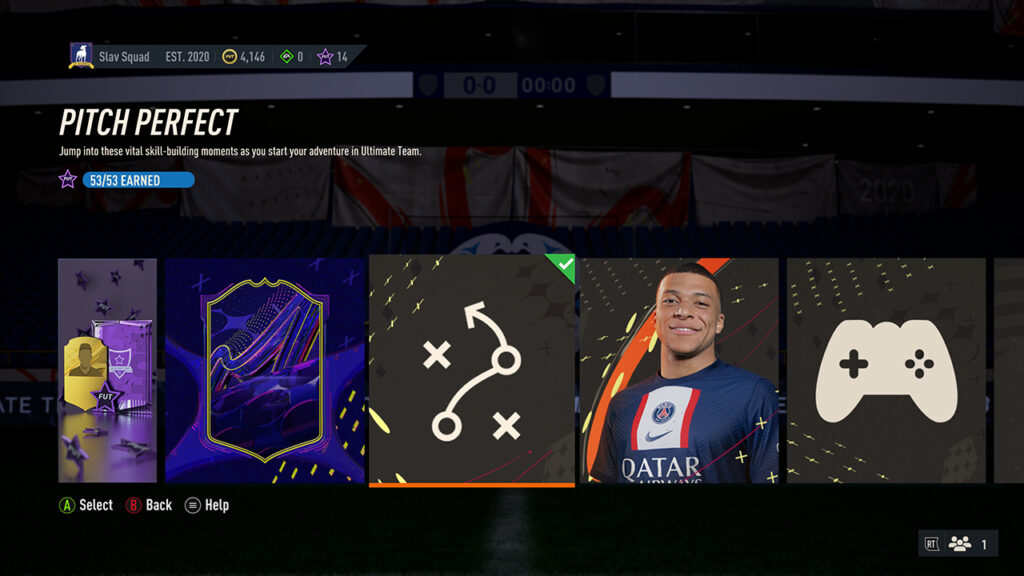 An example of the Moments menu in FIFA Ultimate Team in FIFA 23