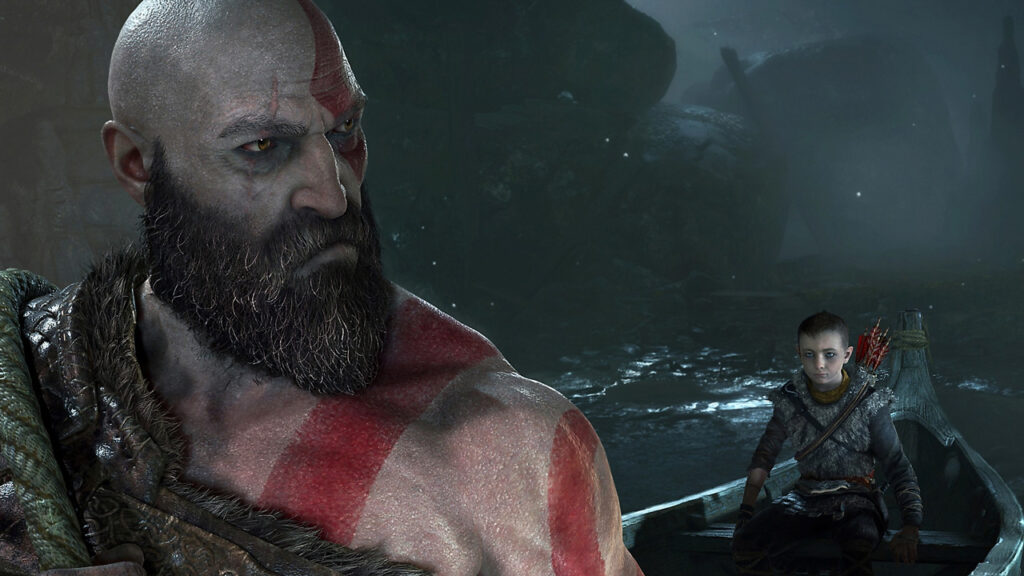 Kratos looking concerned