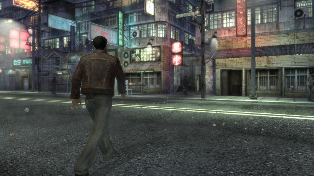 Tequila crossing a Hong Kong street from the first mission in Stranglehold