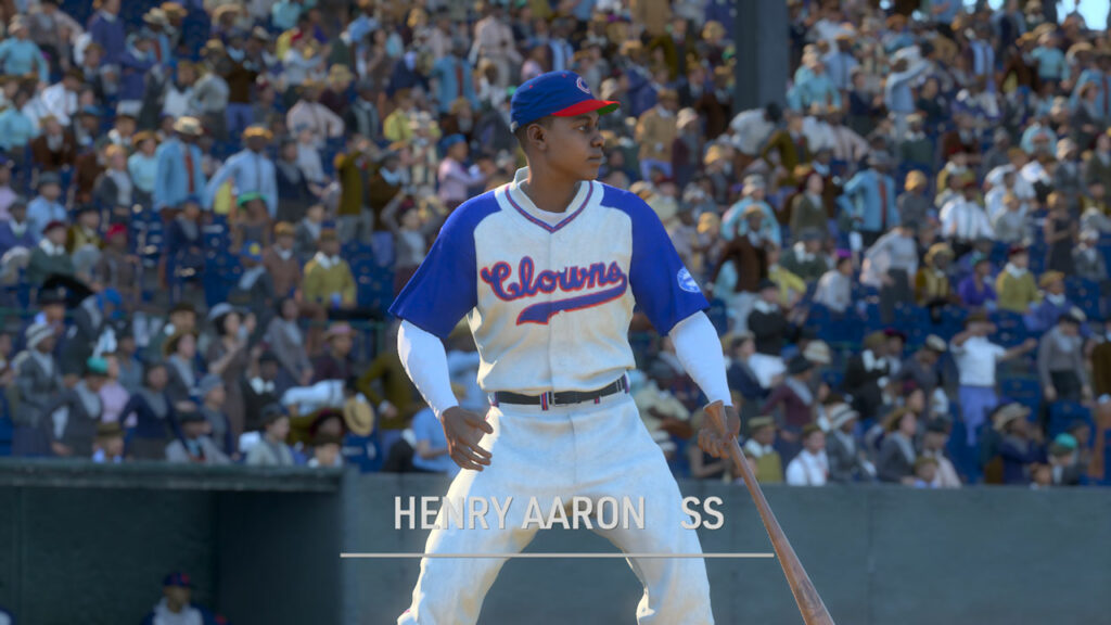 Hank Aaron up to bat in MLB The Show 24