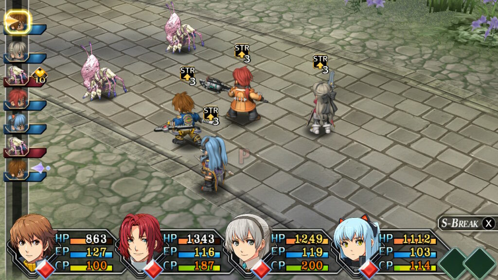 My characters in Trails from Zero about to perform an attack