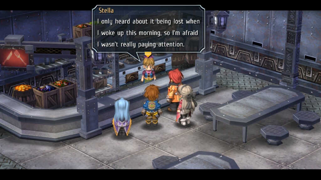 A conversation moment in Trails from Zero