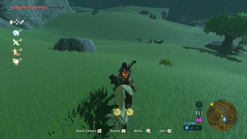 Link riding his horse in Breath of the Wild