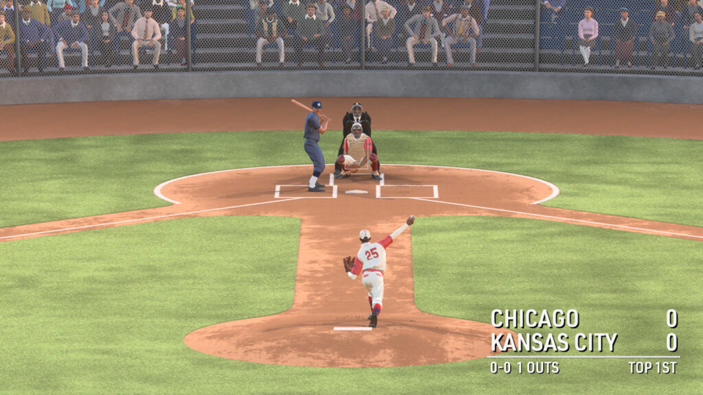 A pitching scenario from a match in The Show 23's Storyline mode
