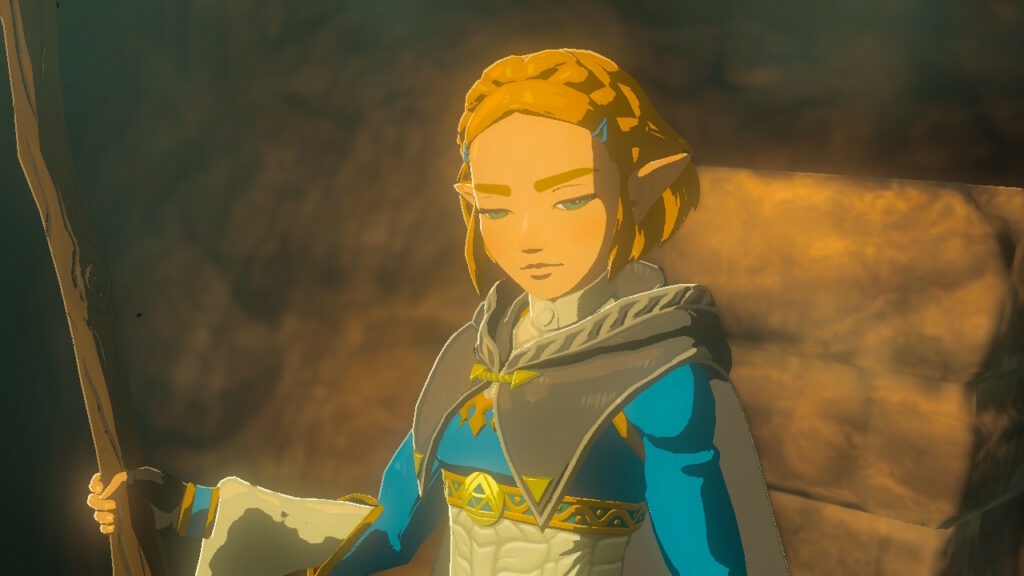 Zelda from an early scene in Tears of the Kingdom