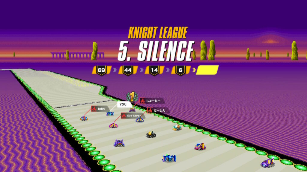 The starting of the fifth race in the Knigh League Grand Prix from F-Zero 99