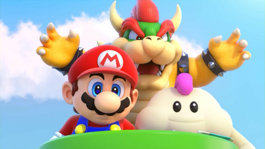 Bowser, Mario, and Mallow about to perform a special attack in Super Mario RPG