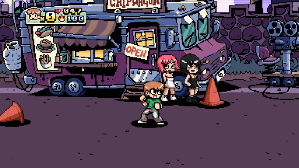 a gameplay section from the Scott Pilgrim video game