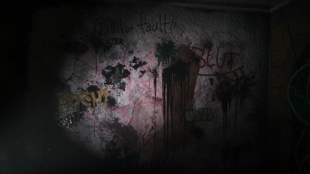 A damaged piece of art from Silent Hill: The Short Message