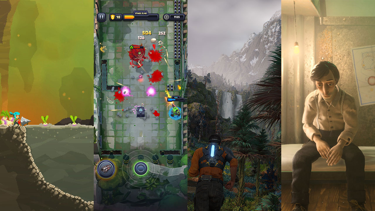 Week 16's featured games: Pepper Grinder, Mighty Doom, Outcast: A New Beginning, and Harold Halibut.